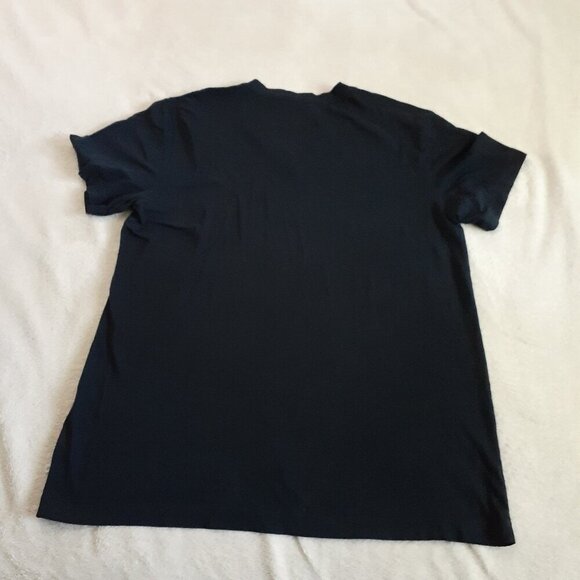 James Perse Men's Size Large (3) Dark Navy V Neck 100% Cotton T-Shirt - Picture 5 of 7